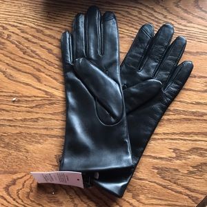 Leather & cashmere gloves